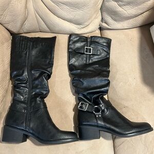 Black Leather Women's Boots